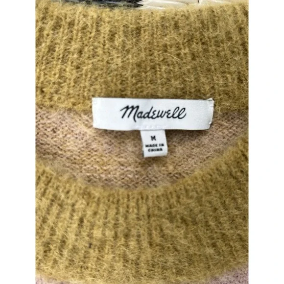 Madewell Pink Oyster Otis Space Dye Pullover Alpaca Blend Sweater Size Medium‎ - Picture 6 of 8